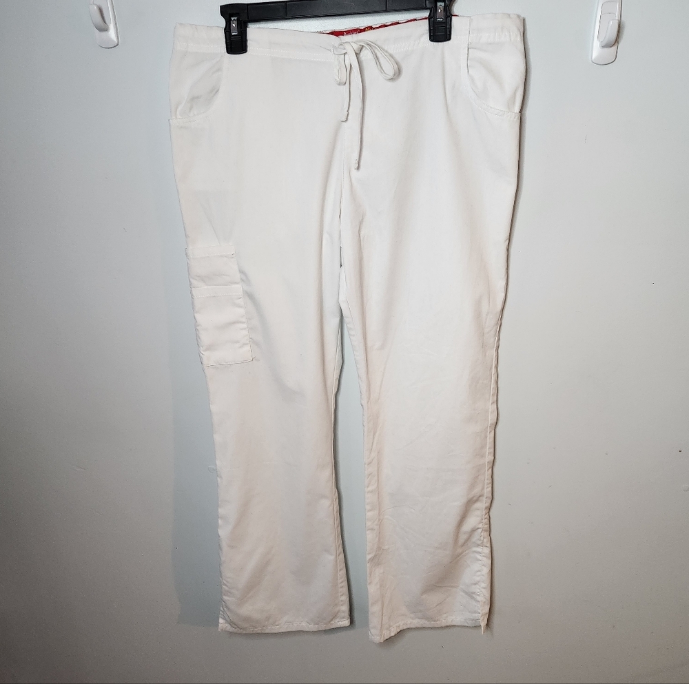 Dickies White Scrub Cargo Pants Style 86206